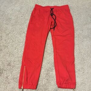 ZYIA ACTIVE RED ZIP JOGGERS
